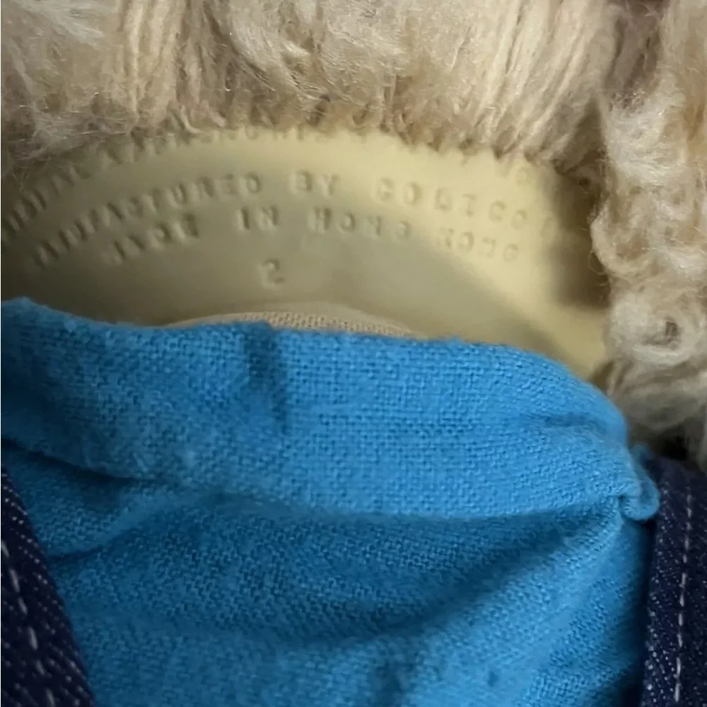 Cabbage Patch Kids Boy Blonde Blue Eyes Freckles Dimples Overalls Vintage 80s
